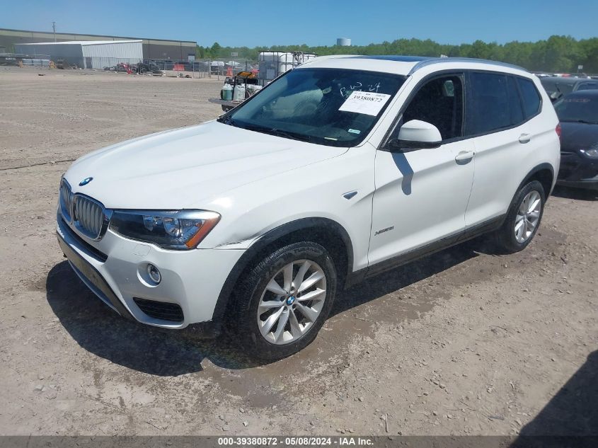 2017 BMW X3 xDrive28I VIN: 5UXWX9C58H0T09680 Lot: 39380872