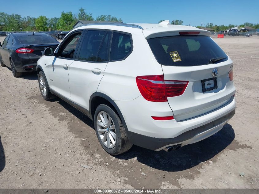 2017 BMW X3 xDrive28I VIN: 5UXWX9C58H0T09680 Lot: 39380872