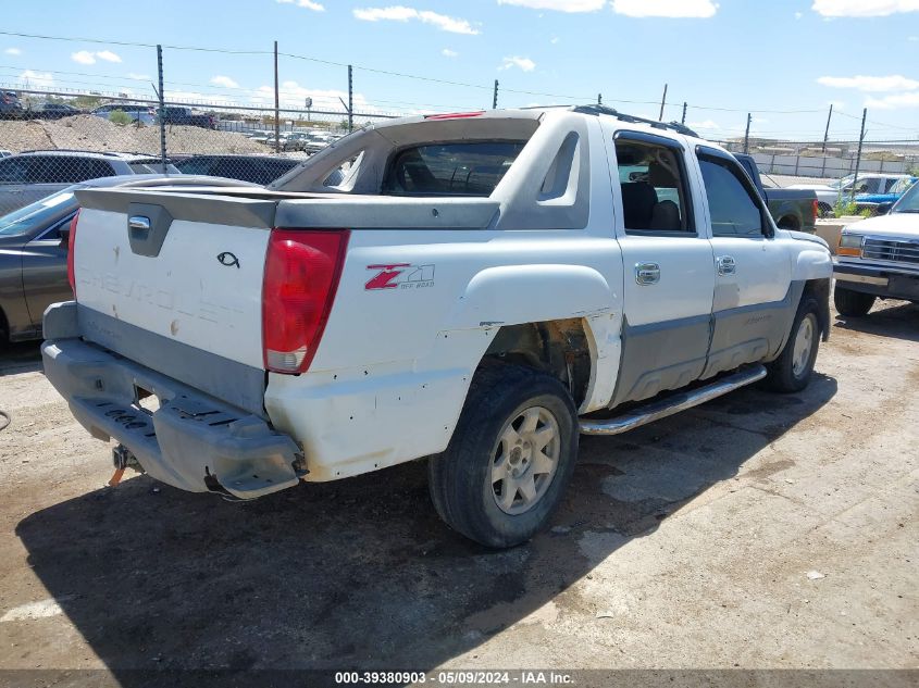 2002 Chevrolet Avalanche 1500 VIN: 3GNEC13T82G352953 Lot: 39380903