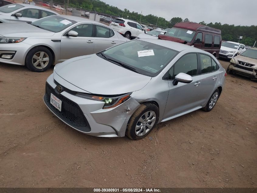 2022 Toyota Corolla Le VIN: JTDEPMAE2N3017990 Lot: 39380931