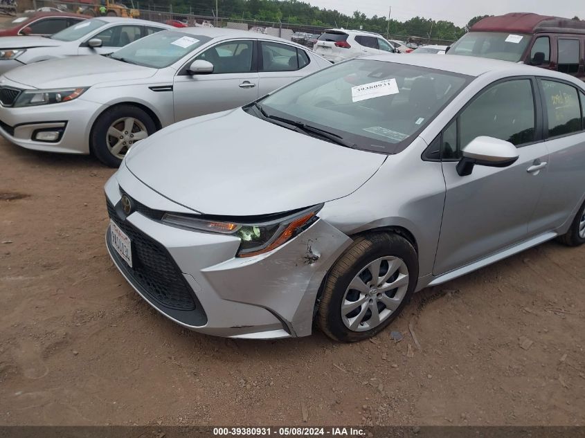 2022 Toyota Corolla Le VIN: JTDEPMAE2N3017990 Lot: 39380931