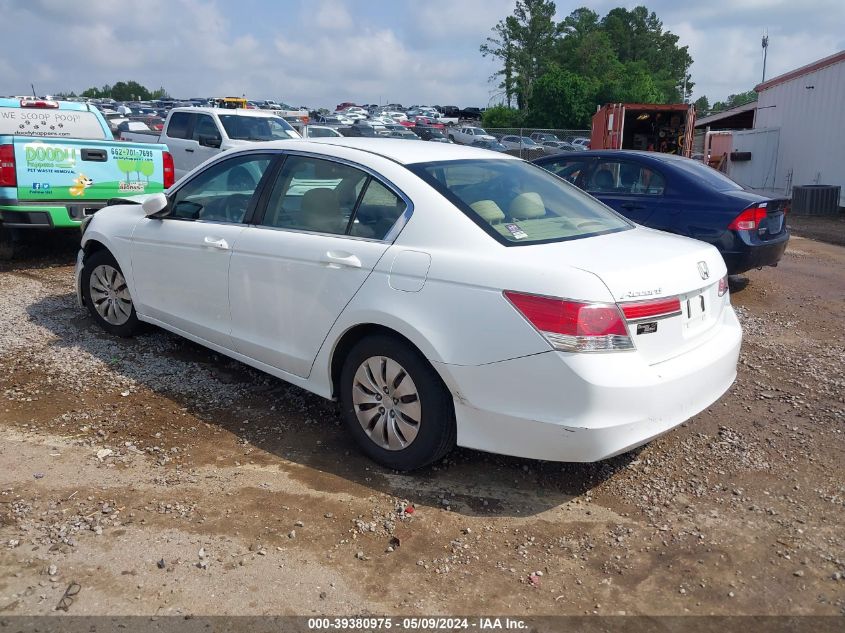 2012 Honda Accord 2.4 Lx VIN: 1HGCP2F3XCA067548 Lot: 39380975