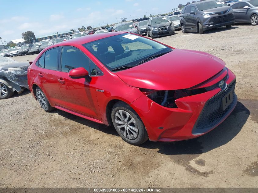 2020 Toyota Corolla Hybrid Le VIN: JTDEBRBE9LJ020727 Lot: 39381005