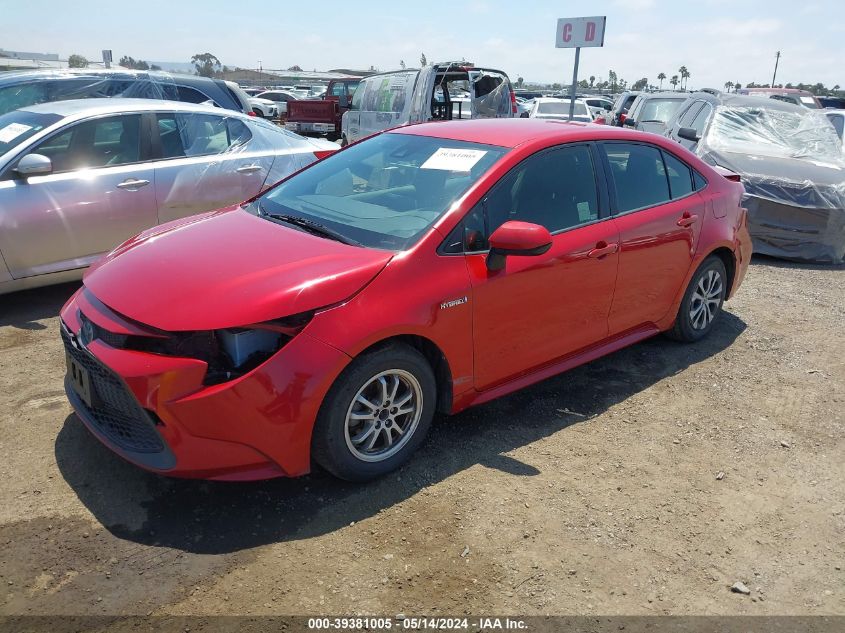 2020 Toyota Corolla Hybrid Le VIN: JTDEBRBE9LJ020727 Lot: 39381005