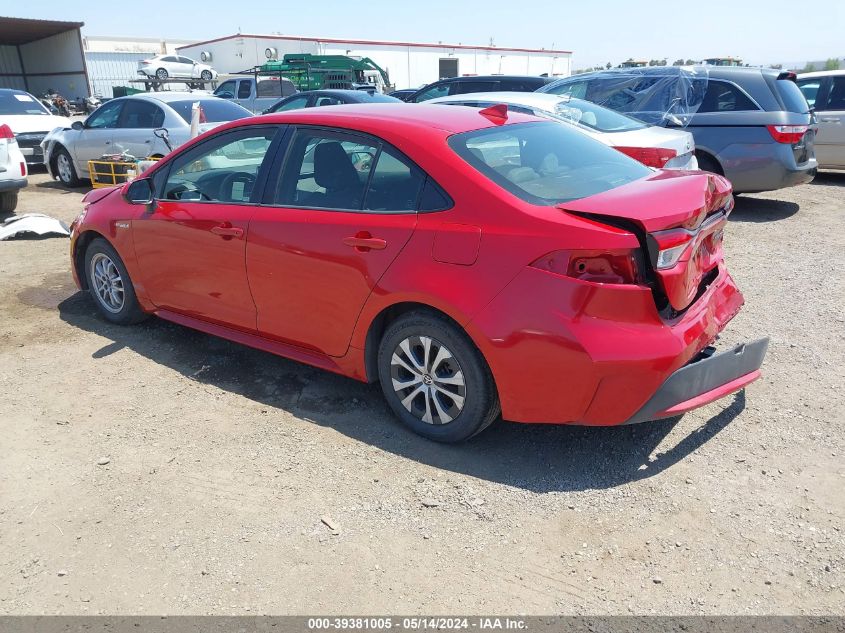 2020 Toyota Corolla Hybrid Le VIN: JTDEBRBE9LJ020727 Lot: 39381005