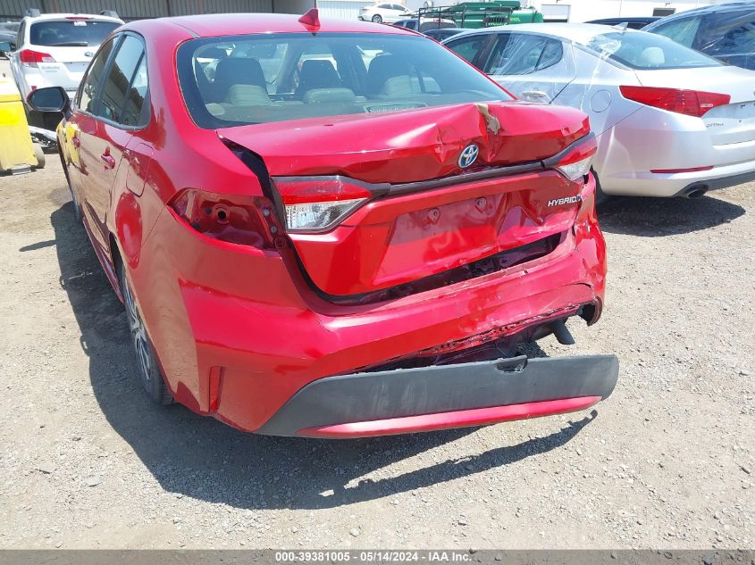 2020 Toyota Corolla Hybrid Le VIN: JTDEBRBE9LJ020727 Lot: 39381005