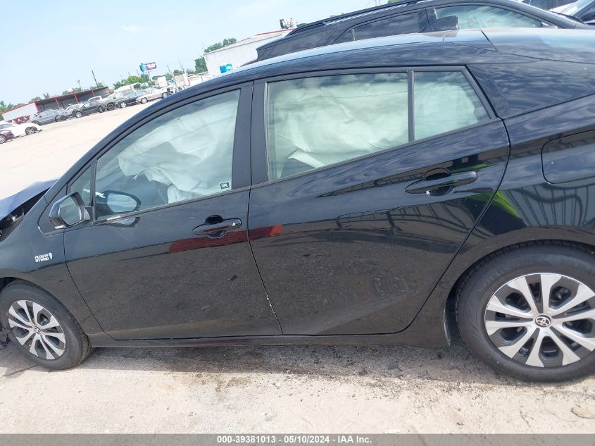 2021 Toyota Prius Prime Le VIN: JTDKAMFP1M3166825 Lot: 39381013