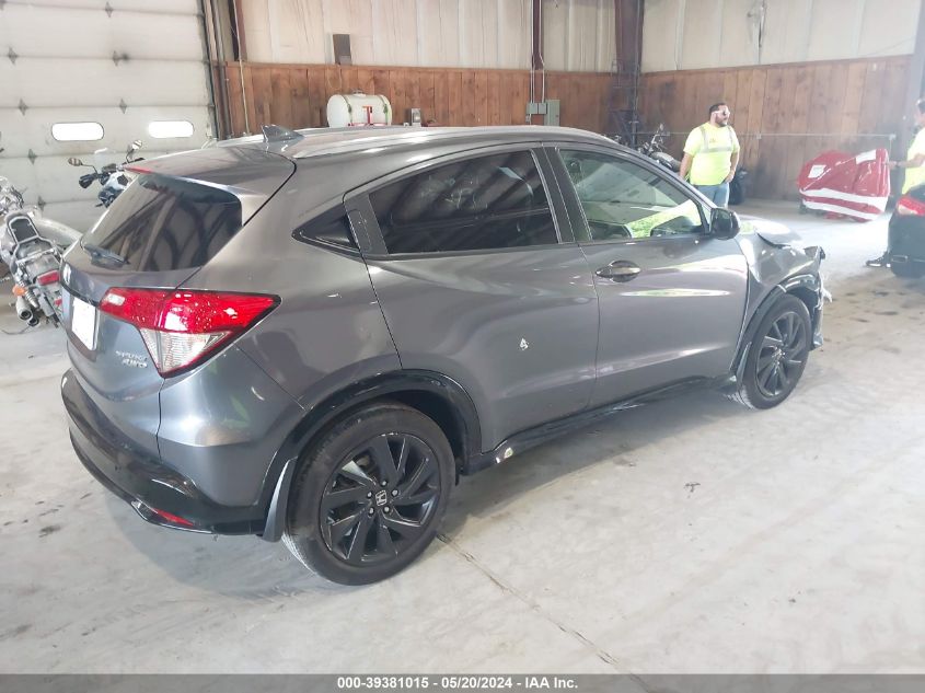 VIN 3CZRU6H13MM714858 2021 HONDA HR-V AWD SPORT