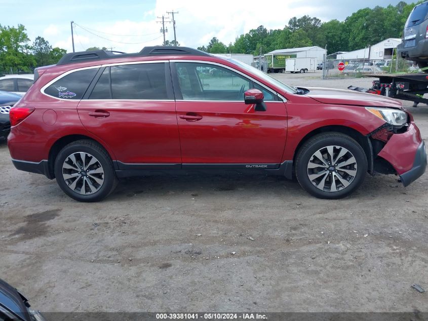 2017 Subaru Outback 2.5I Limited VIN: 4S4BSANC0H3219056 Lot: 39381041