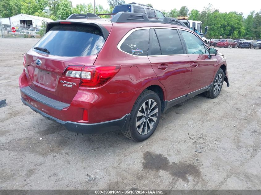 2017 Subaru Outback 2.5I Limited VIN: 4S4BSANC0H3219056 Lot: 39381041