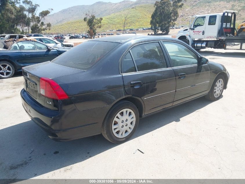 2004 Honda Civic Lx VIN: 2HGES16534H618263 Lot: 39381056