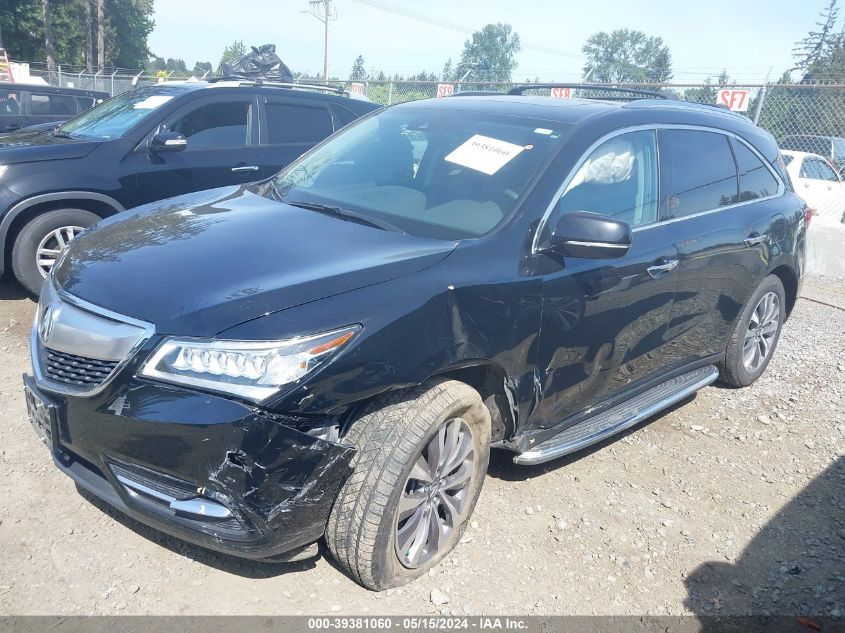 2016 Acura Mdx Technology Acurawatch Plus Packages/Technology Package VIN: 5FRYD4H42GB061575 Lot: 39381060