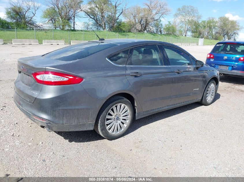 2014 Ford Fusion Hybrid S VIN: 3FA6P0UU6ER268390 Lot: 39381074