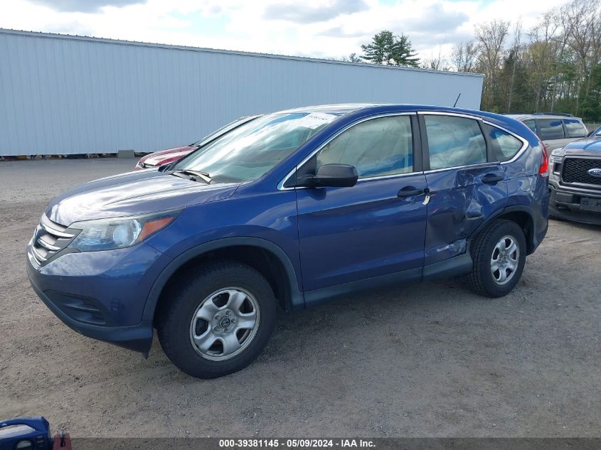 2013 Honda Cr-V Lx VIN: 2HKRM4H38DH648082 Lot: 39381145