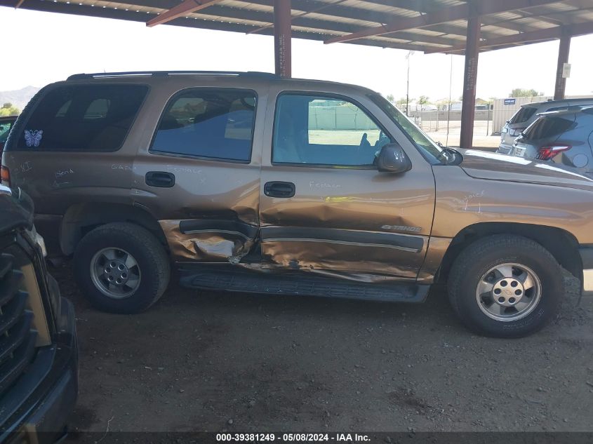 2003 Chevrolet Tahoe Ls VIN: 1GNEC13V43R142076 Lot: 39381249