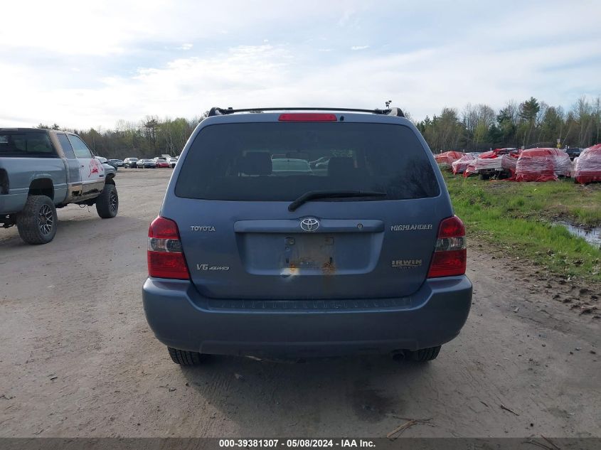 2004 Toyota Highlander V6 VIN: JTEEP21A440026901 Lot: 39381307