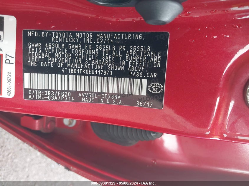 2014 TOYOTA CAMRY HYBRID SE LIMITED EDITION - 4T1BD1FK0EU117973