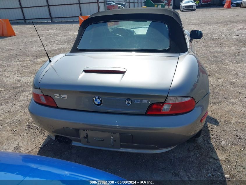 2002 BMW Z3 2.5I VIN: 4USCN33452LM06835 Lot: 39381330