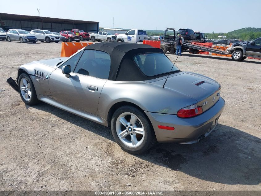 2002 BMW Z3 2.5I VIN: 4USCN33452LM06835 Lot: 39381330