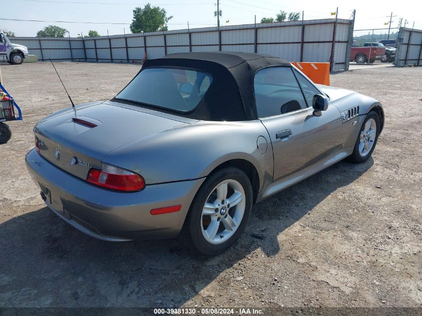 2002 BMW Z3 2.5I VIN: 4USCN33452LM06835 Lot: 39381330