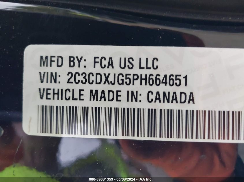 2023 DODGE CHARGER SXT AWD - 2C3CDXJG5PH664651