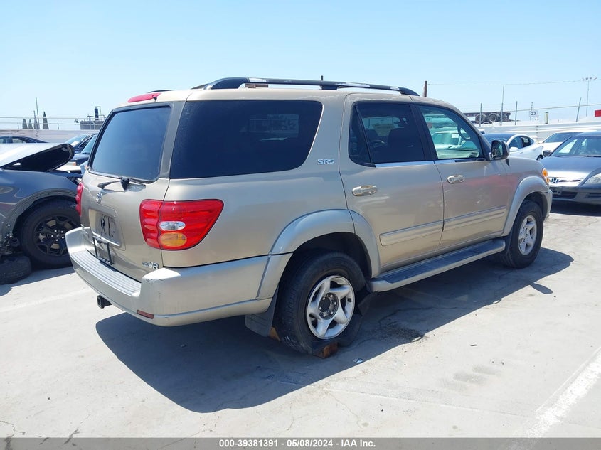 2002 Toyota Sequoia Sr5 V8 VIN: 5TDZT34A82S091554 Lot: 39381391