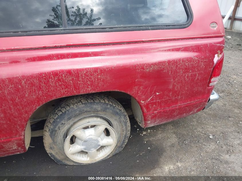 1998 Dodge Dakota Slt/Sport VIN: 1B7GL22Y6WS599570 Lot: 39381416