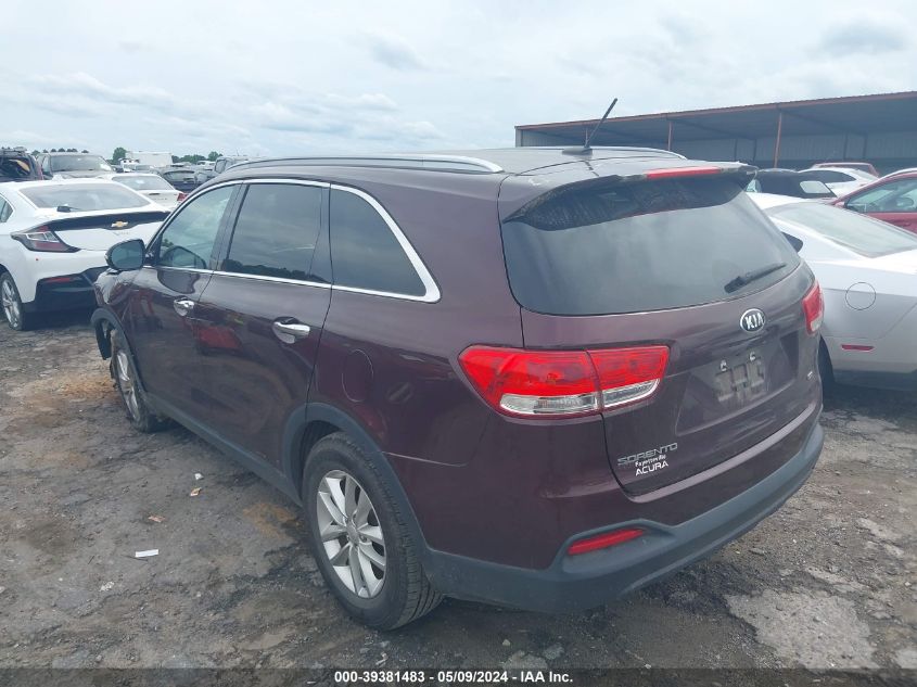 2017 Kia Sorento 2.4L Lx VIN: 5XYPG4A34HG254195 Lot: 39381483