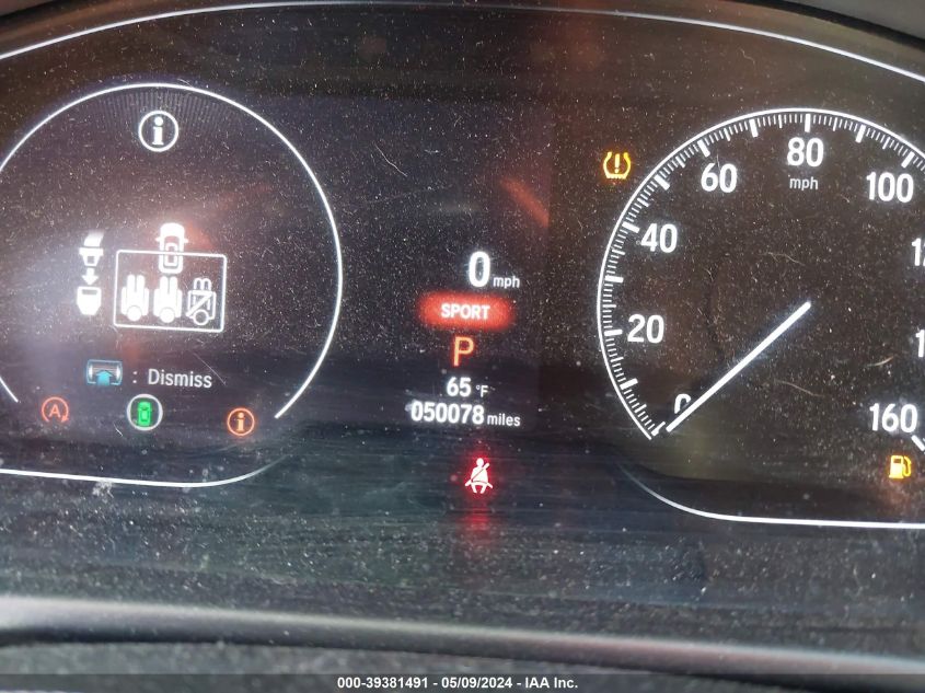 2021 Honda Accord Sport VIN: 1HGCV1F37MA089699 Lot: 39381491