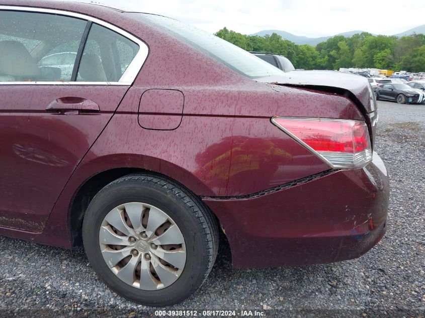 2010 Honda Accord 2.4 Lx VIN: 1HGCP2F31AA149701 Lot: 39381512