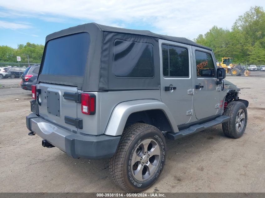 2018 Jeep Wrangler Jk Unlimited Sahara 4X4 VIN: 1C4HJWEG5JL922479 Lot: 39381514