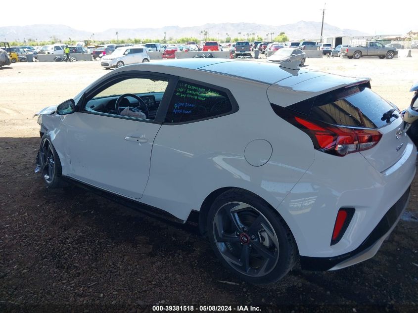 2020 Hyundai Veloster Turbo VIN: KMHTH6AB0LU028544 Lot: 39381518