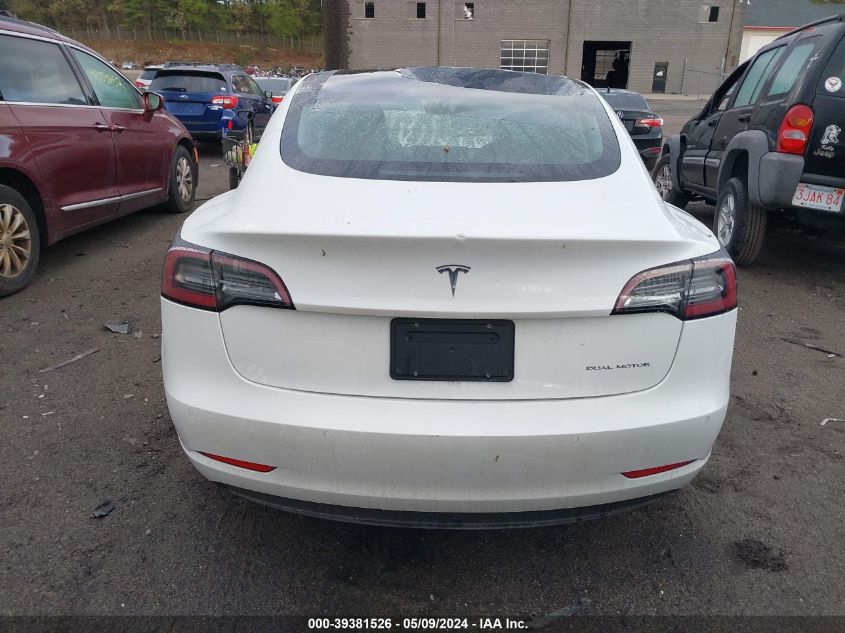 2020 Tesla Model 3 Long Range Dual Motor All-Wheel Drive VIN: 5YJ3E1EB6LF712291 Lot: 39381526