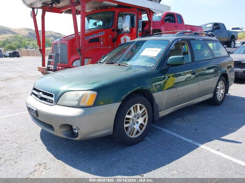 2002 Subaru Outback H6-3.0 L.l. Bean Edition VIN: 4S3BH806X27609188 Lot: 39381600