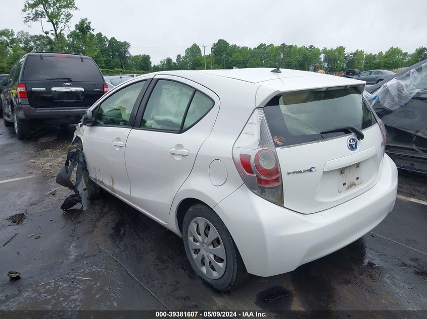 2012 Toyota Prius C Two VIN: JTDKDTB36C1520675 Lot: 39381607