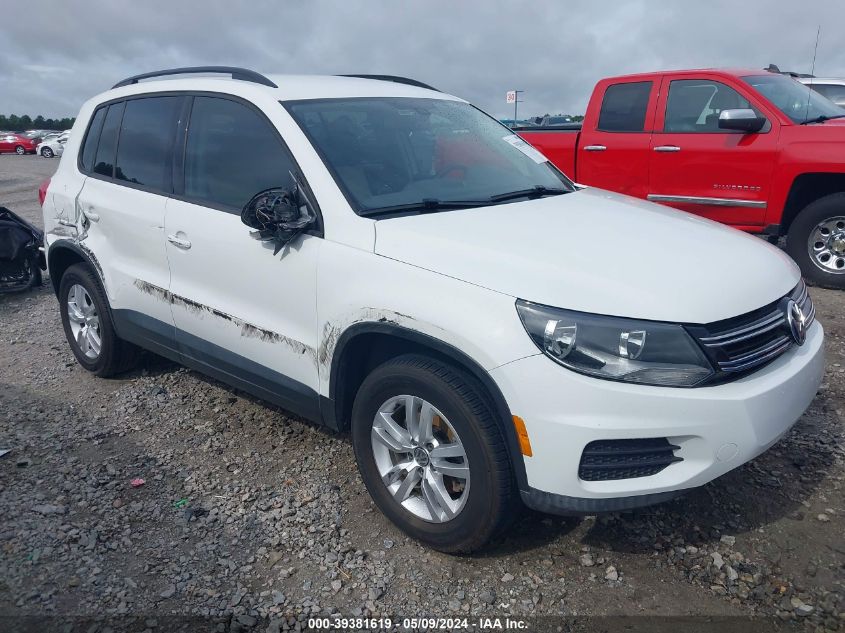 2016 Volkswagen Tiguan S VIN: WVGAV7AX4GW584903 Lot: 39381619