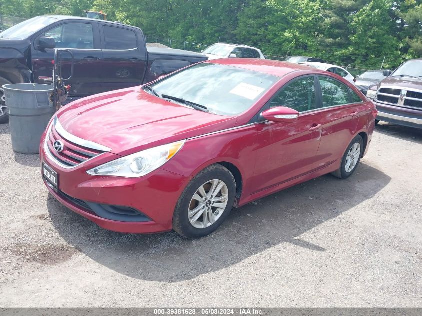 2014 Hyundai Sonata Gls VIN: 5NPEB4AC7EH845132 Lot: 39381628