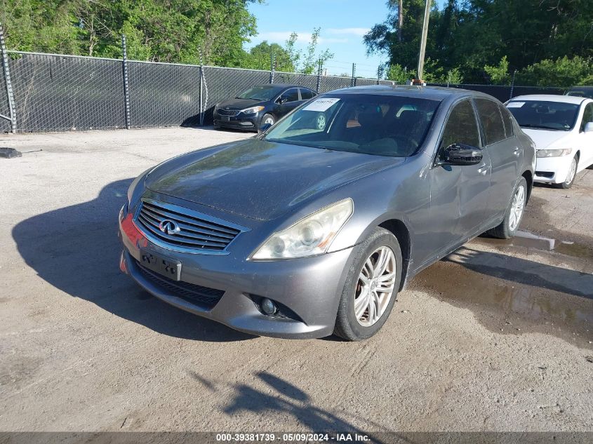 2011 Infiniti G37X VIN: JN1CV6AR5BM406501 Lot: 39381739