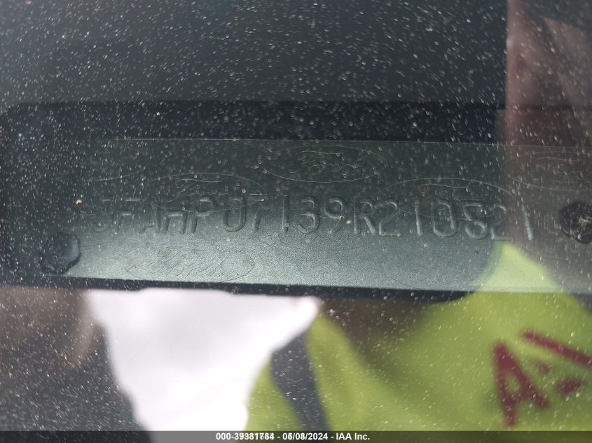 2009 Ford Fusion Se VIN: 3FAHP07139R210821 Lot: 39381784