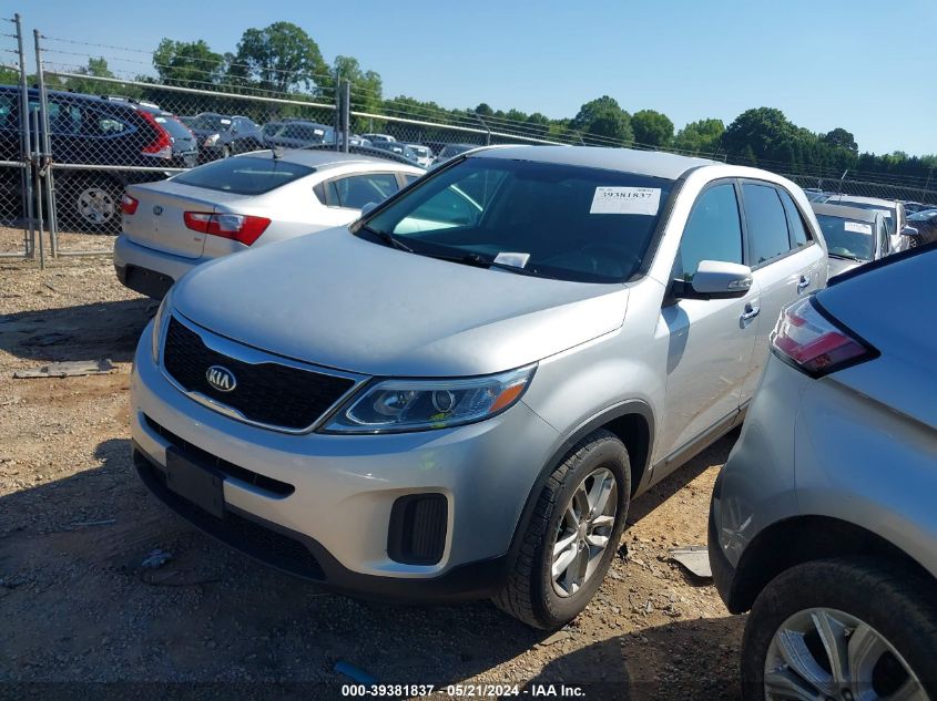 2014 Kia Sorento Lx VIN: 5XYKT3A64EG485247 Lot: 39381837