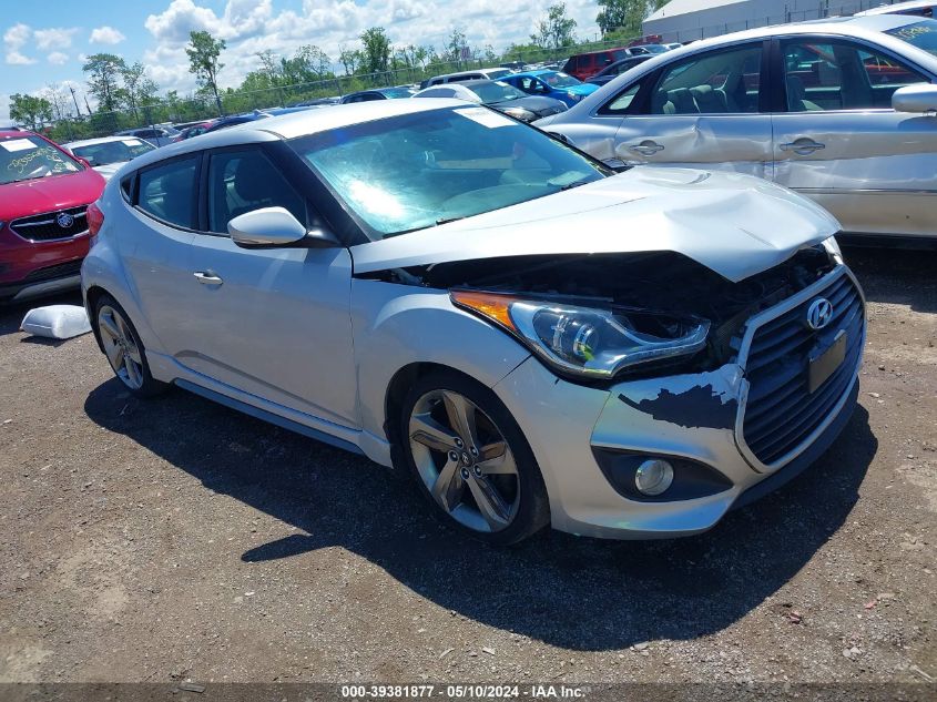 2013 HYUNDAI VELOSTER TURBO W/BLACK - KMHTC6AE2DU161591