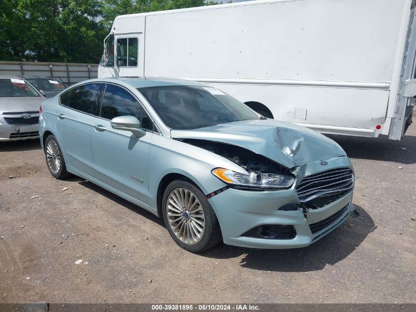 2013 Ford Fusion Hybrid Titanium VIN: 3FA6P0RU5DR355639 Lot: 39381895