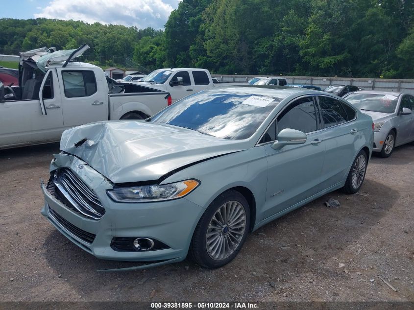 2013 Ford Fusion Hybrid Titanium VIN: 3FA6P0RU5DR355639 Lot: 39381895