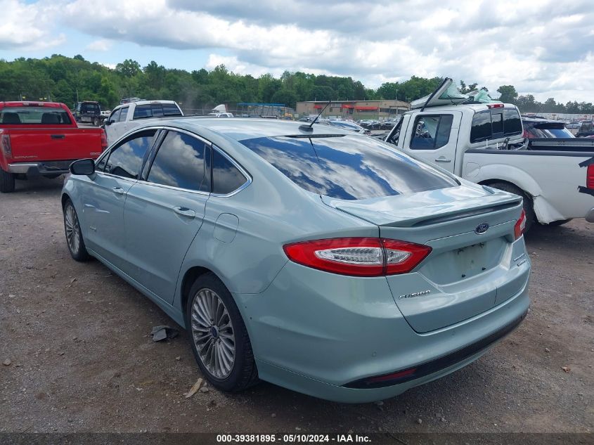 2013 Ford Fusion Hybrid Titanium VIN: 3FA6P0RU5DR355639 Lot: 39381895