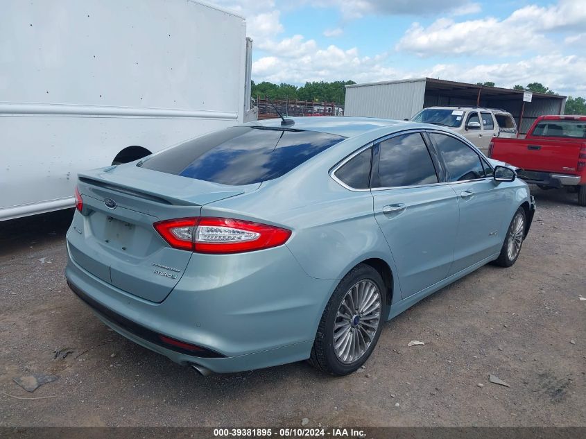 2013 Ford Fusion Hybrid Titanium VIN: 3FA6P0RU5DR355639 Lot: 39381895