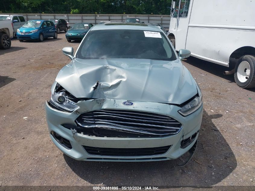 2013 Ford Fusion Hybrid Titanium VIN: 3FA6P0RU5DR355639 Lot: 39381895