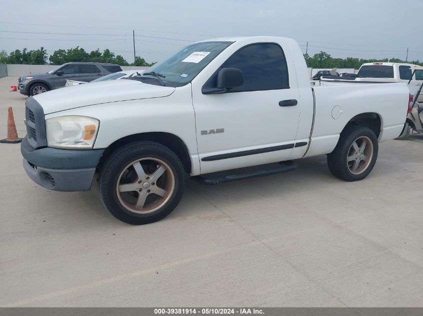 2008 Dodge Ram 1500 St/Sxt VIN: 1D7HA16K78J133798 Lot: 39381914