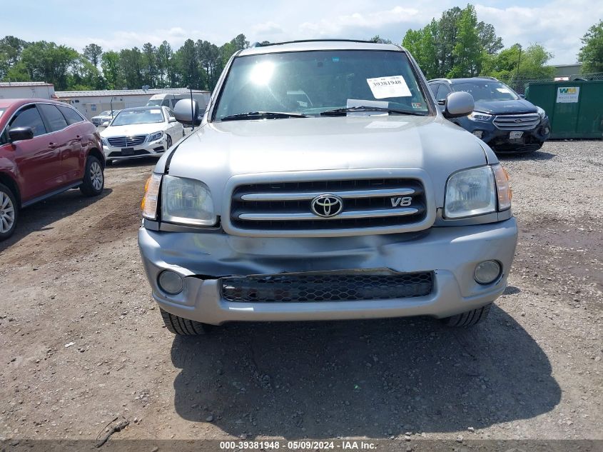 2001 Toyota Sequoia Limited V8 VIN: 5TDBT48A21S004408 Lot: 39381948