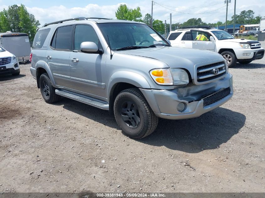 2001 Toyota Sequoia Limited V8 VIN: 5TDBT48A21S004408 Lot: 39381948