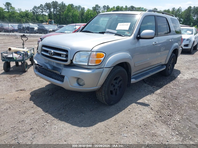 2001 Toyota Sequoia Limited V8 VIN: 5TDBT48A21S004408 Lot: 39381948